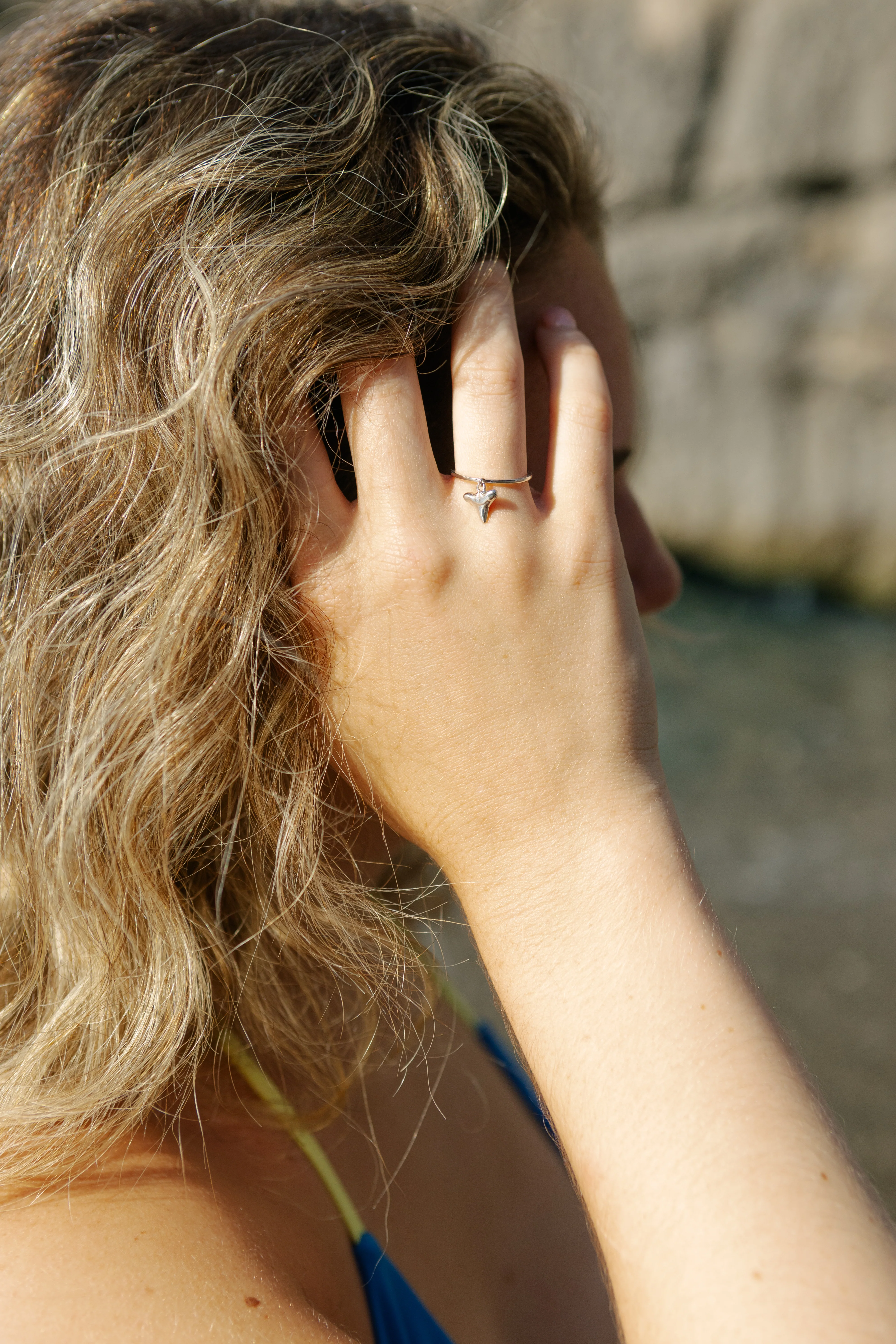 POSITANO DAINTY CHARM RING SILVER - Image 2