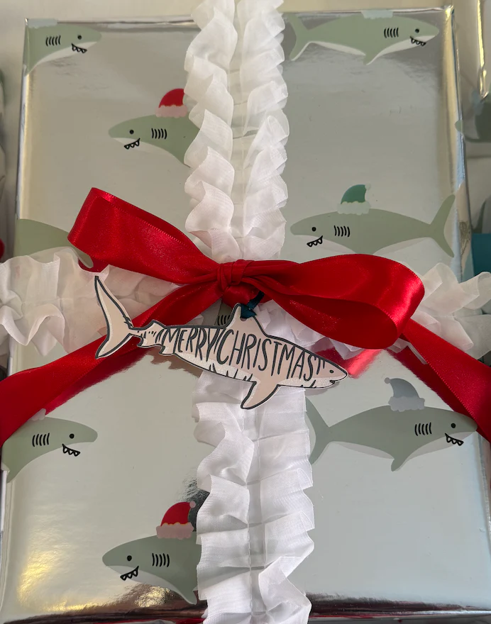 SANTA JAWS GIFT WRAP ROLL - Image 2